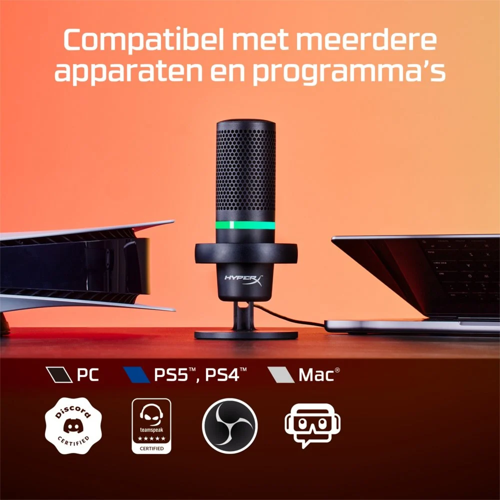 HyperX DuoCast | USB-microfoon | RGB-verlichting | Voor pc en console | Zwart - Image 12