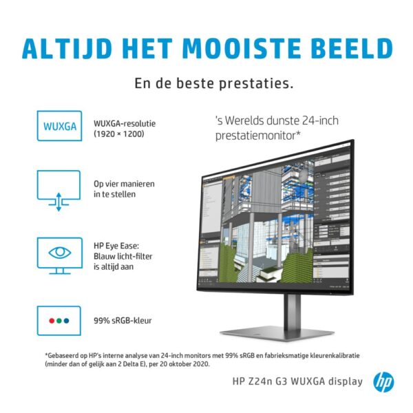 HP Z24n G3 24" | 1920x1200 WUXGA IPS | Edge-Lit LED | 60Hz | Monitor