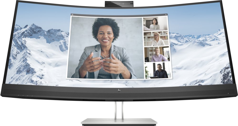 HP E34m G4 34" | 3440x1440 VA | 75Hz | Curved | USB-C | Webcam, Microphone & Speakers | Conferencing Monitor | Ergonomic Design