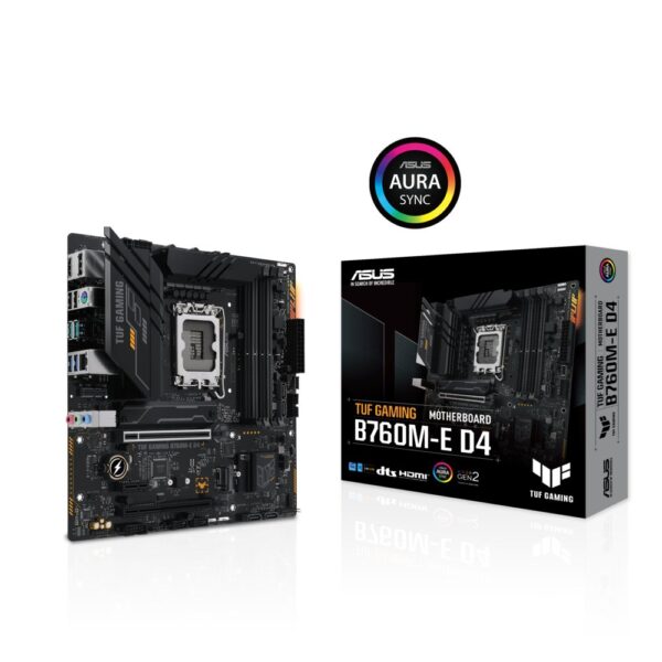 ASUS TUF GAMING B760M-E D4 | Socket LGA 1700 | Intel B760 | 4xDDR4 | Micro-ATX | Moederbord