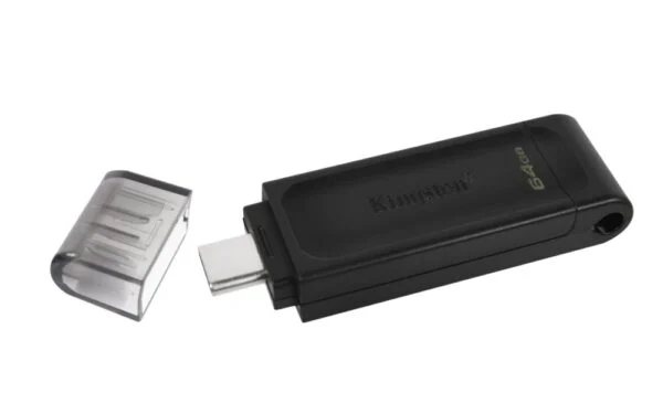 Kingston DataTraveler 70 | 64GB USB-C 3.2 Flash Drive | Zwart