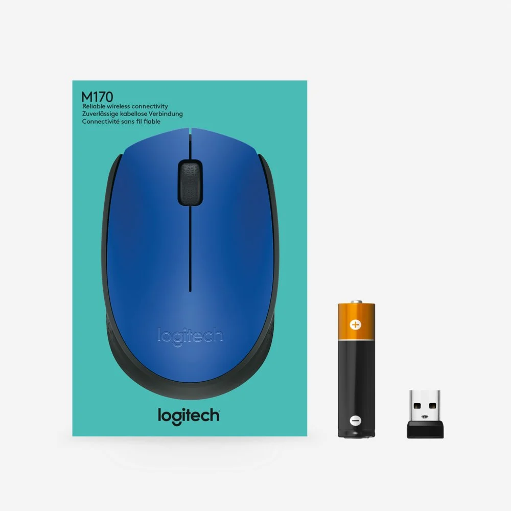 Logitech M171 | Draadloze Muis | Links- en Rechtshandig | RF | 1000 DPI | Zwart/Blauw - Image 9