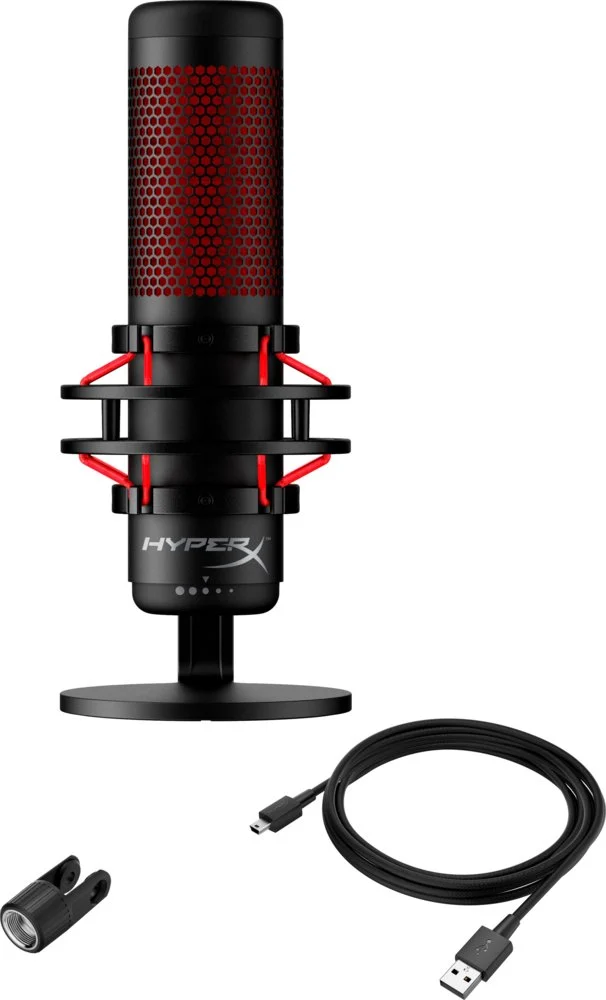 HyperX QuadCast | USB-microfoon | Rode verlichting | Voor pc en console | Zwart/Rood - Image 7