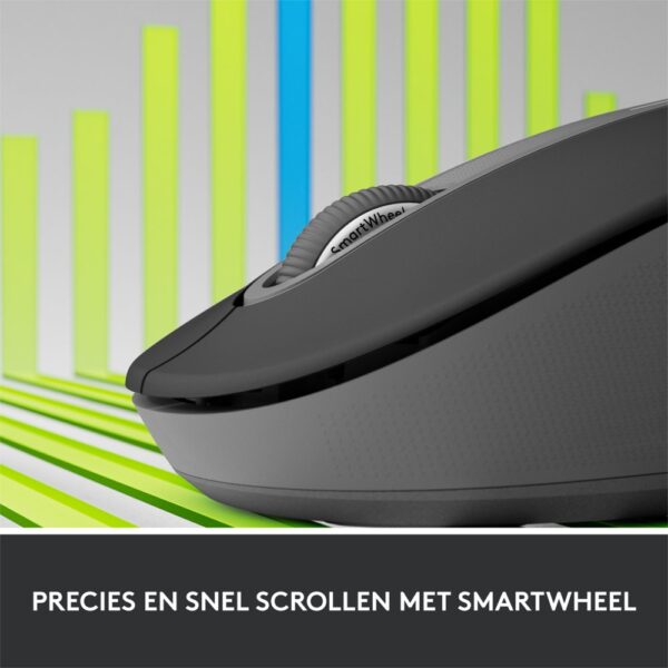 Logitech Signature M650 for Business | Draadloze Muis | Rechtshandig | RF + Bluetooth | 4000 DPI | Grafiet