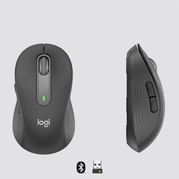 Logitech Signature M650 for Business | Draadloze Muis | Rechtshandig | RF + Bluetooth | 4000 DPI | Grafiet