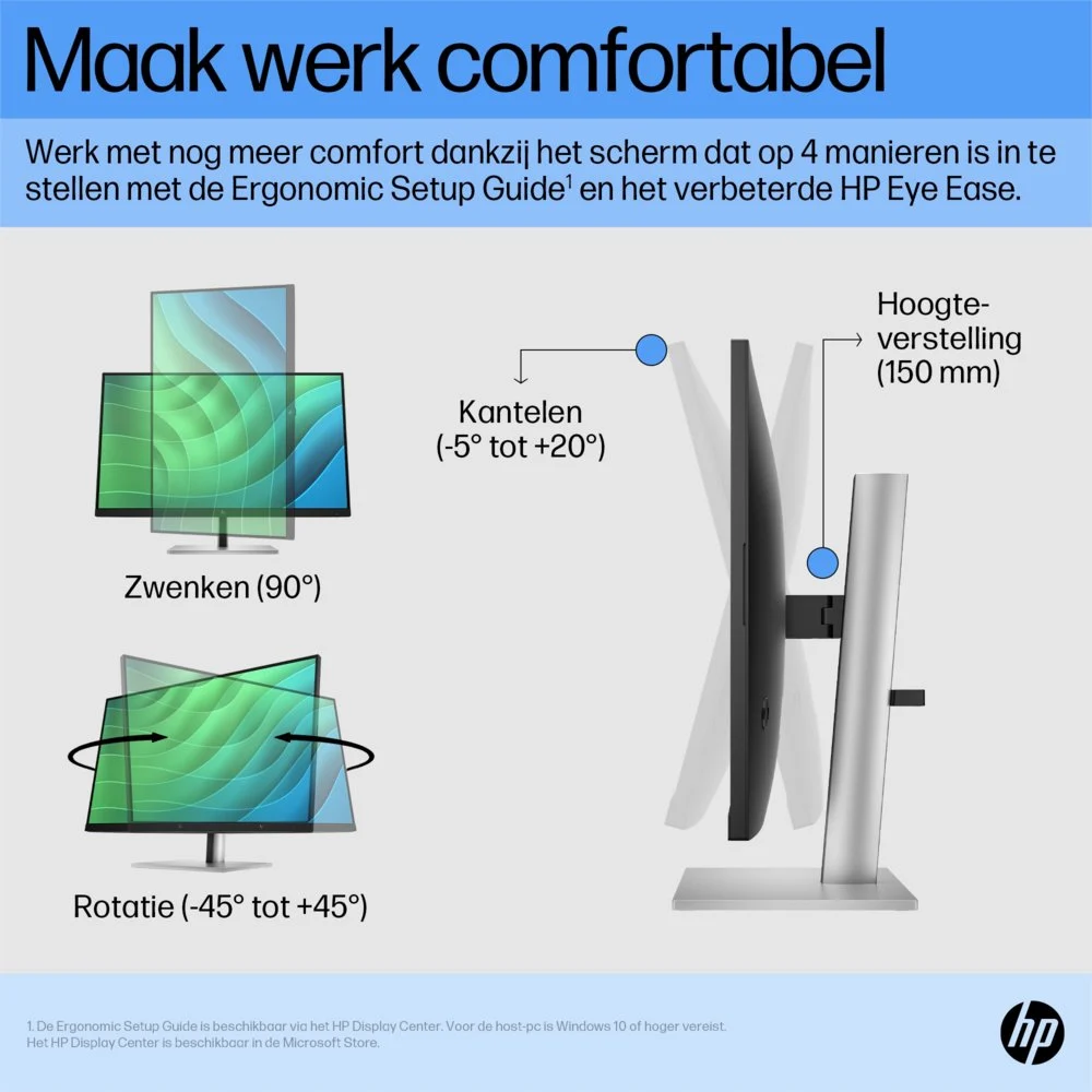 HP E27 G5 27'' | 1920x1080 IPS | 75Hz | USB-Hub | Ergonomisch Design | Full HD Monitor - Image 10
