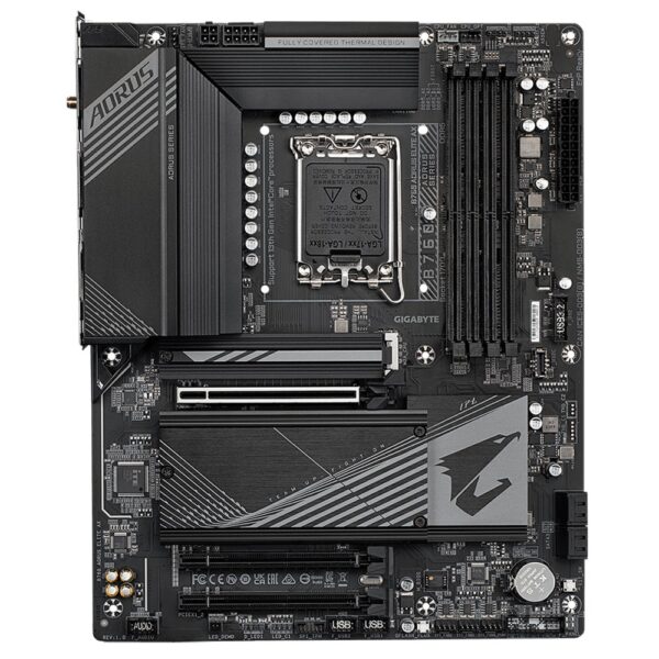 Gigabyte B760 AORUS ELITE AX (rev. 1.0) | Socket LGA 1700 | Intel B760 | 4xDDR5 | Micro-ATX | Moederbord