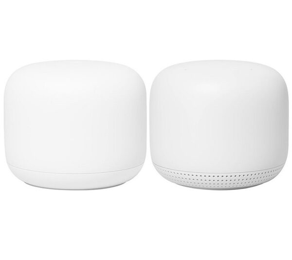 Google Nest Wifi (2‑pack) | Wifi 5 | Mesh Wifi-systeem | Gigabit Ethernet | Dual-band (2,4 GHz / 5 GHz) | ~2200 Mbit/s