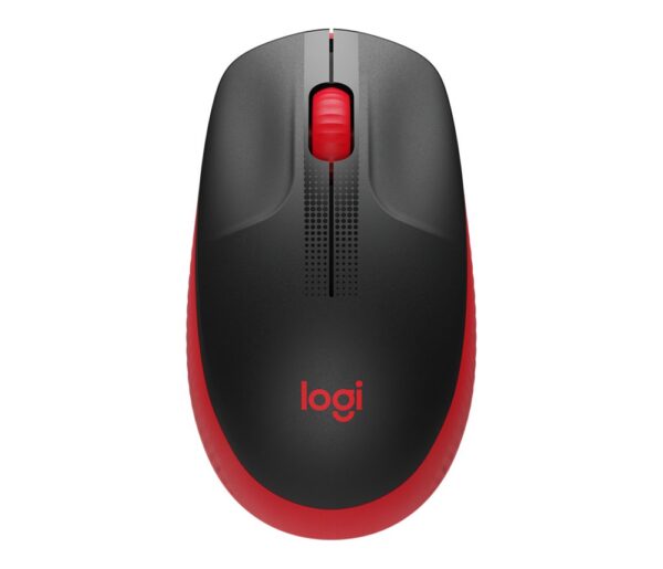 Logitech M190 | Draadloze Muis | Links- en Rechtshandig | RF | 1000 DPI | Zwart/Rood