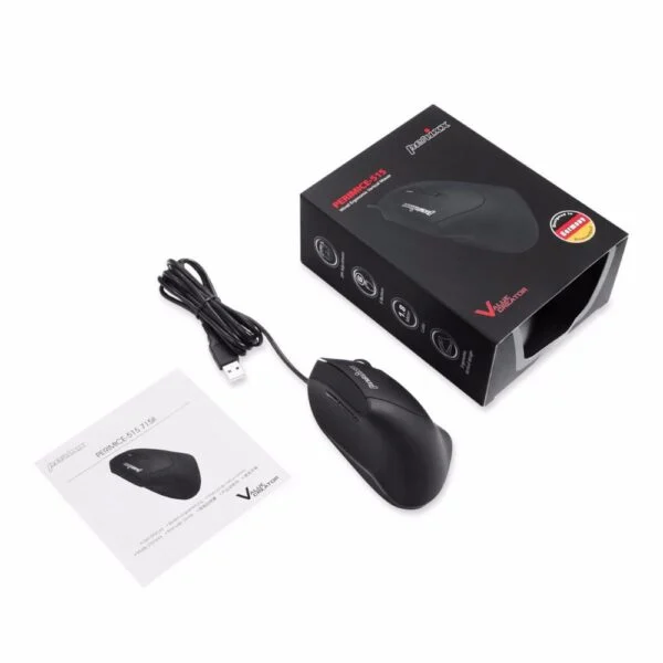 Perixx PERIMICE-515 II | Ergonomische Bedrade Muis | Rechtshandig | USB-A | 1600 DPI | Zwart