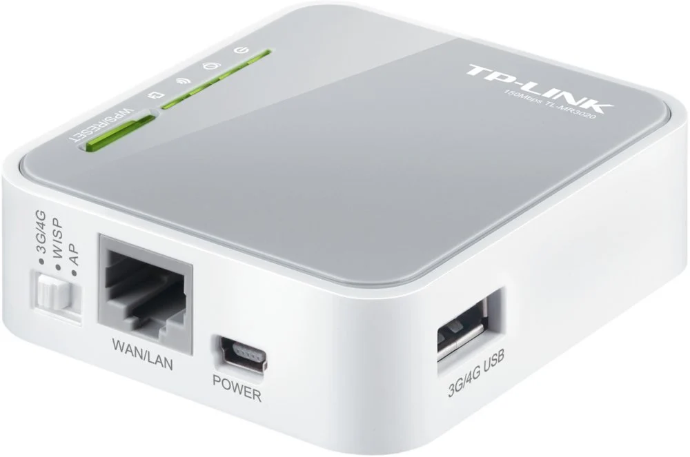 TP-Link TL-MR3020 | 4G/3G Router & Travel Router | WiFi 4 (802.11n) | Single-band (2,4 GHz) | tot 150 Mbit/s