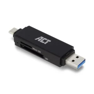 ACT AC6375 | Geheugenkaartlezer | USB 3.2 Gen 1 | Zwart