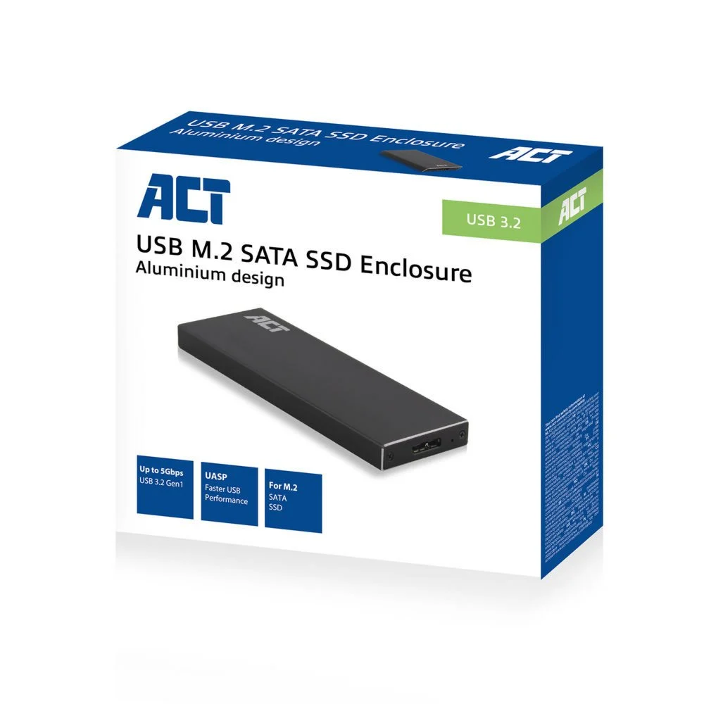 ACT AC1600 | USB 3.2 Gen1 M.2 SATA SSD Behuizing | Aluminium | 5 Gbps - Image 7