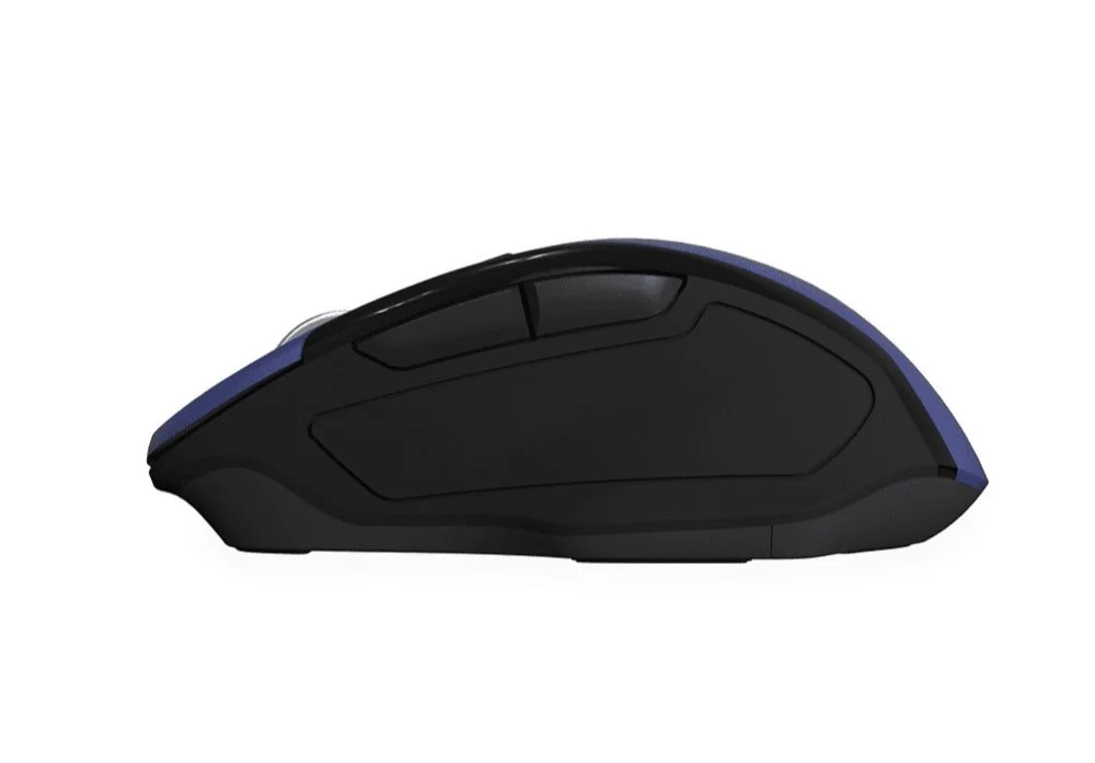 Qware Glasgow | Draadloze Muis | Rechtshandig | RF + Bluetooth | 1600 DPI | Blauw/Zwart - Image 4