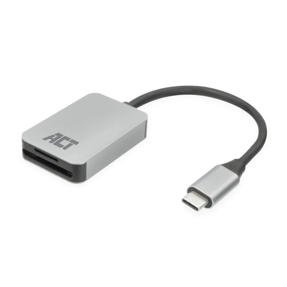 ACT AC7056 | Geheugenkaartlezer | USB 3.2 Gen 1 Type-C | SD/microSD | Grijs - Image 3