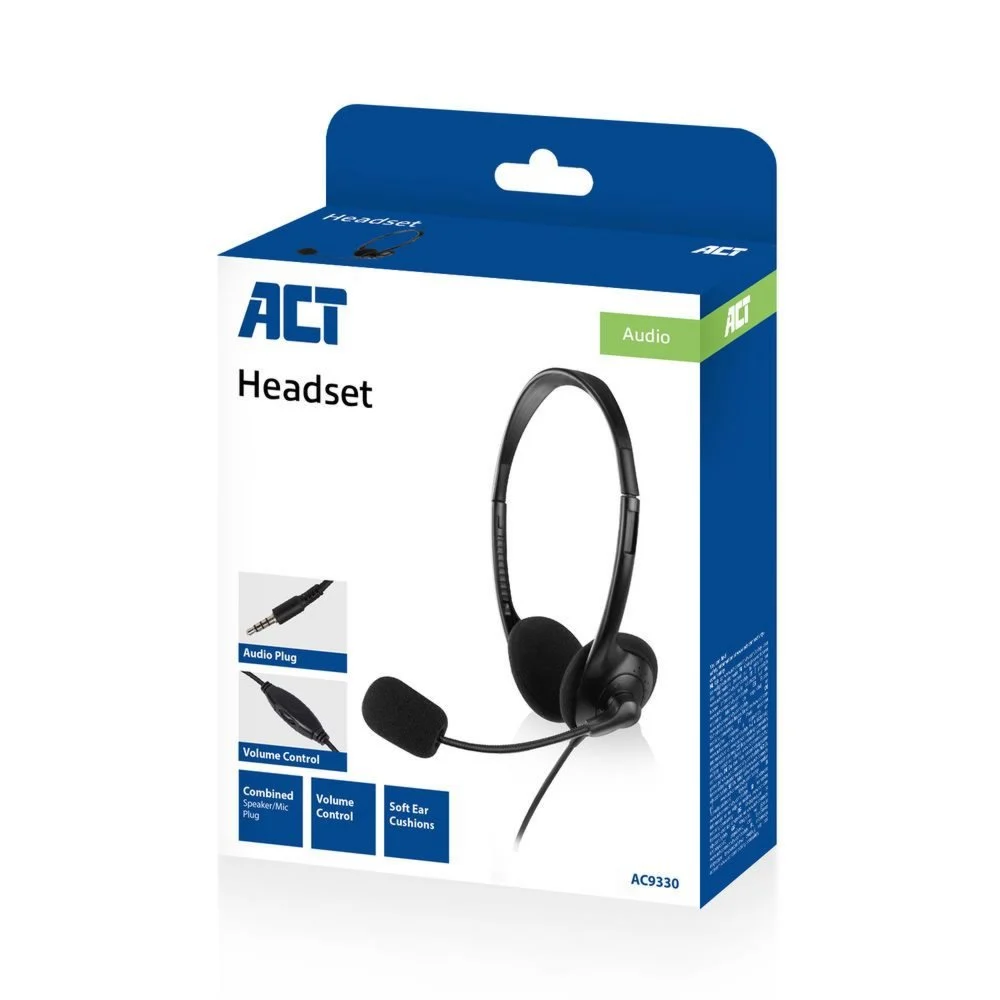 ACT AC9330 | On-Ear Headset met Microfoon | Zwart - Image 5