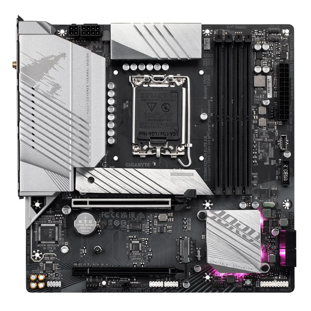 Gigabyte B760M AORUS ELITE AX | Socket LGA 1700 | Intel B760 | 4xDDR5 | Micro-ATX | Moederbord - Image 3