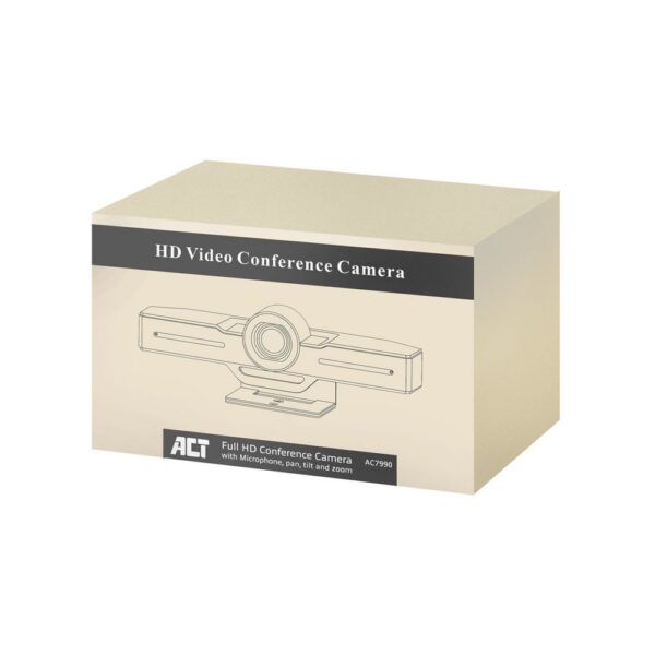 ACT AC7990 Full HD Conferentiecamera | 105° Kijkhoek | 2 Microfoons | USB | EPTZ