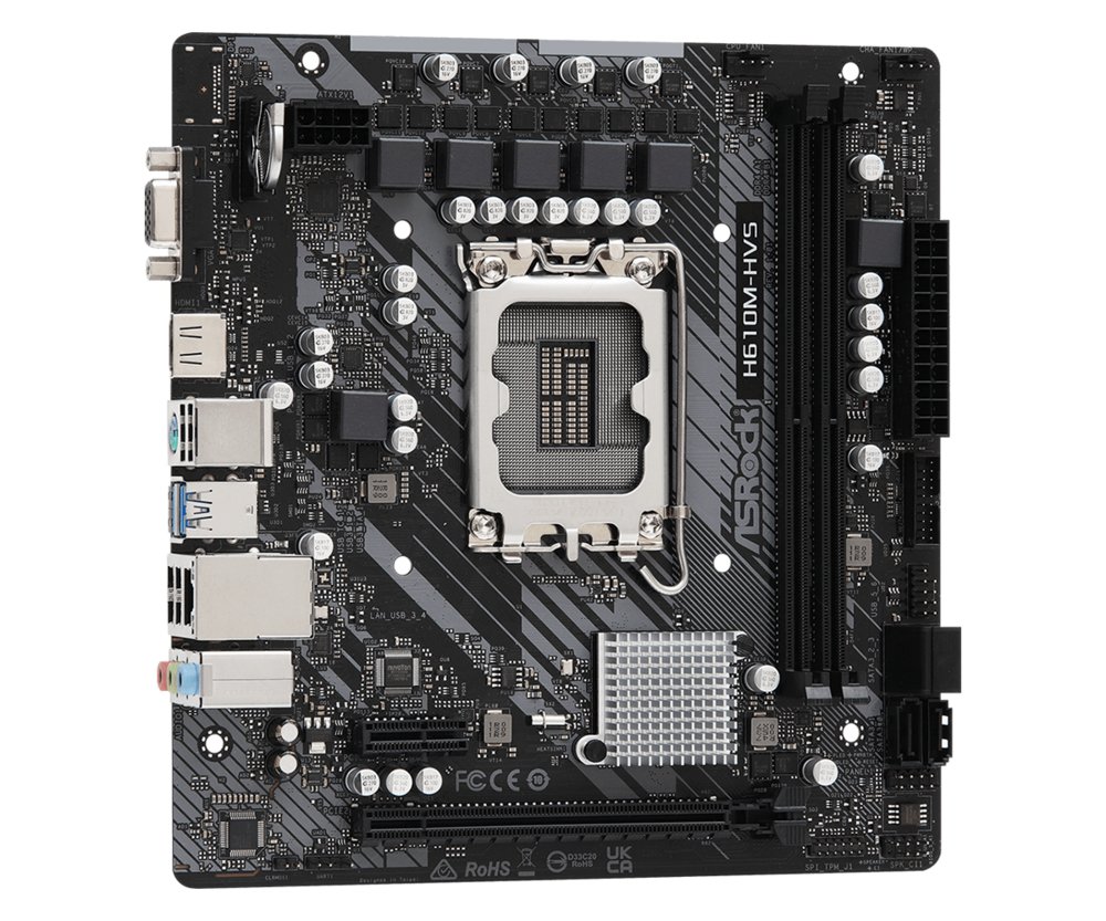 Asrock H610M-HVS Intel H610 | Socket LGA 1700 | Intel H610 | 2xDDR4 | Micro-ATX | Moederbord - Image 5