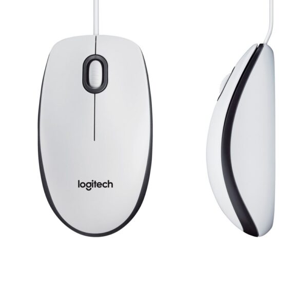 Logitech M100 | Bekabelde Muis | Links- en Rechtshandig | USB-A | 1000 DPI | Wit