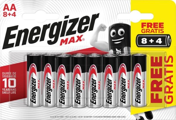 Energizer Max | AA-batterijen | Alkaline | 8+4-pack