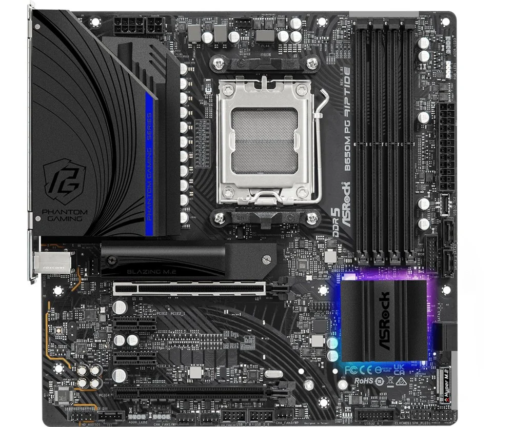 Asrock B650M PG Riptide | Socket AM5 | AMD B650 | 4xDDR5 | Micro-ATX | Moederbord | Renewed - Image 3
