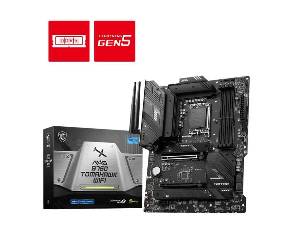 MSI MAG B760 TOMAHAWK WIFI | Socket LGA 1700 | Intel B760 | 4xDDR5 | ATX | Moederbord - Image 3