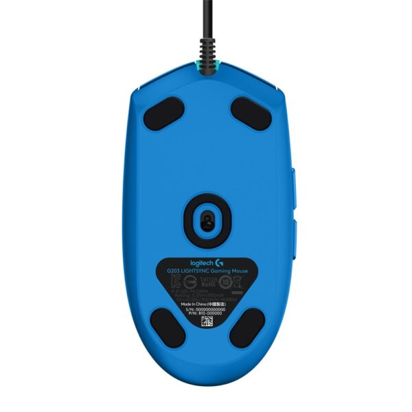 Logitech G203 | Gaming Muis | Rechts­handig | USB-A | 8.000 DPI | Blauw