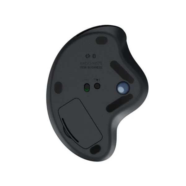 Logitech M575 Ergo Trackball for Business | Ergonomische Draadloze Muis | Rechtshandig | RF + Bluetooth | 2000 DPI | Grafiet