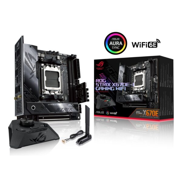 ASUS ROG STRIX X670E-I GAMING WIFI | Socket AM5 | AMD X670 | 2xDDR5 | Mini-ITX | Moederbord