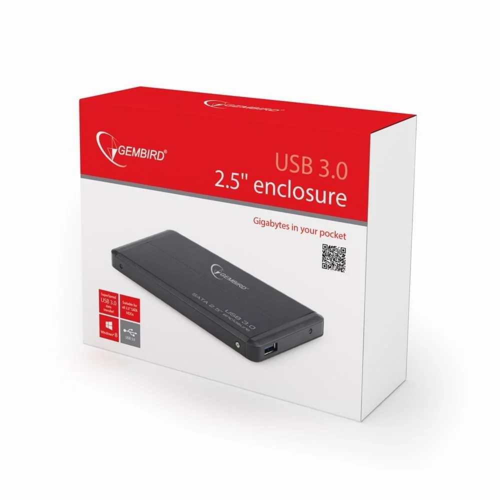 Gembird EE2-U3S-2 | 2,5" SATA HDD/SSD Behuizing | USB 3.0 (5 Gbit/s) - Image 4