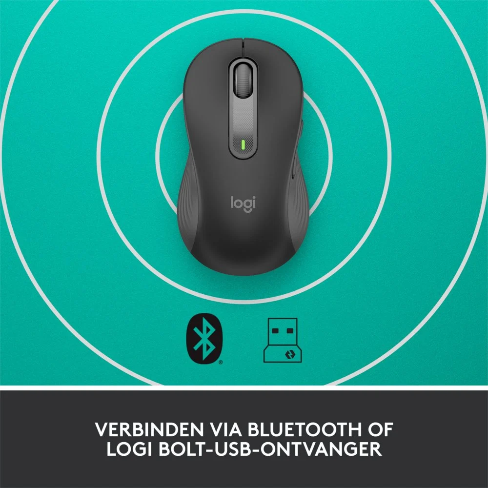 Logitech Signature M650 | Draadloze Muis | Linkshandig | RF + Bluetooth | 2000 DPI | Grafiet - Image 11