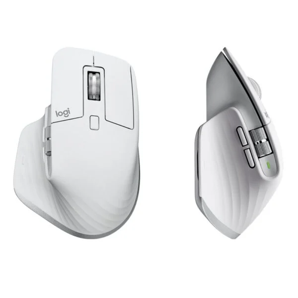 Logitech MX Master 3S | Draadloze Muis | RF-Draadloos + Bluetooth | 8000 DPI | Zilver/Wit