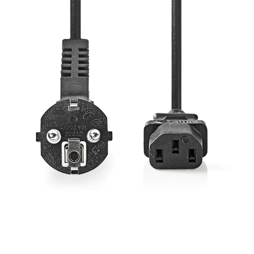 Nedis CEGL10000BK50 | 5 m Stroomkabel | CEE 7/7 Male (Haaks) naar IEC C13 | Zwart - Image 3