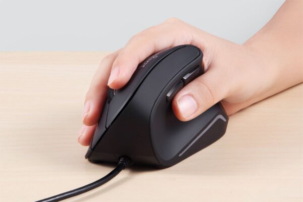 Perixx PERIMICE-515 II | Ergonomische Bedrade Muis | Rechtshandig | USB-A | 1600 DPI | Zwart