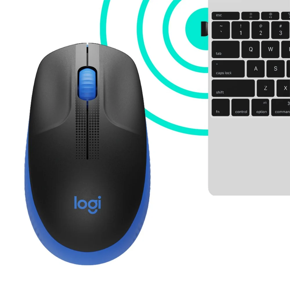 Logitech M190 | Draadloze Muis | Links- en Rechtshandig | RF | 1000 DPI | Zwart/Blauw - Image 4