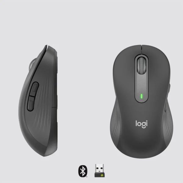 Logitech Signature M650 | Draadloze Muis | Linkshandig | RF + Bluetooth | 2000 DPI | Grafiet