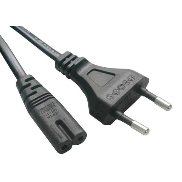 AC Voedingskabel | 2-Pin EU | 1x Euro Stekker | 1 Meter
