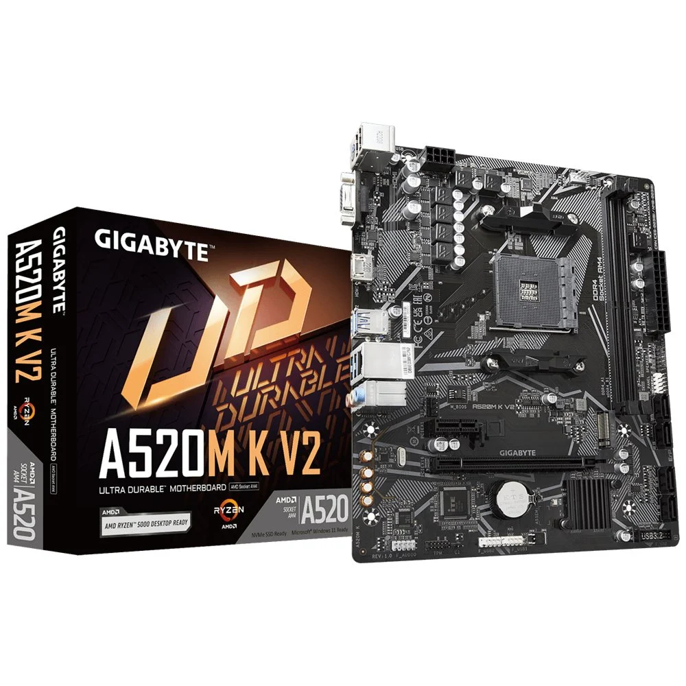 Gigabyte A520M-K V2 | Socket AM4 | AMD A520 | 2xDDR4 | Micro-ATX | Moederbord - Image 6