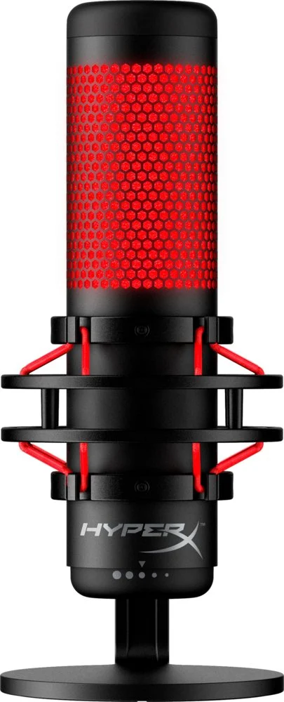HyperX QuadCast | USB-microfoon | Rode verlichting | Voor pc en console | Zwart/Rood