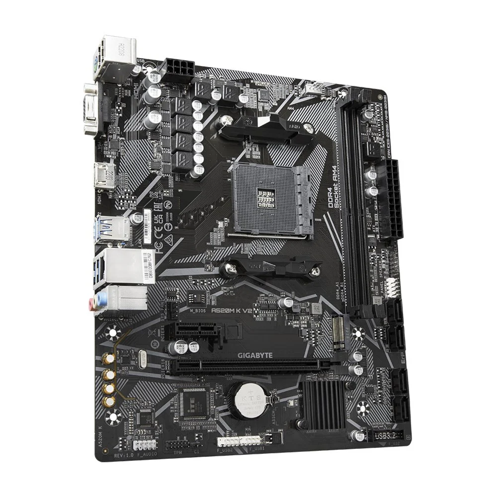 Gigabyte A520M-K V2 | Socket AM4 | AMD A520 | 2xDDR4 | Micro-ATX | Moederbord - Image 4