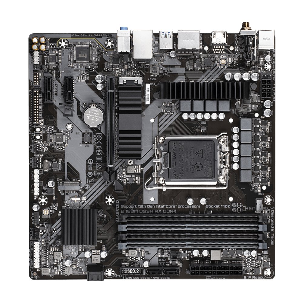 Gigabyte B760M DS3H AX DDR4 | Socket LGA 1700 | Intel B760 | 4xDDR4 | Micro-ATX | Moederbord - Image 5