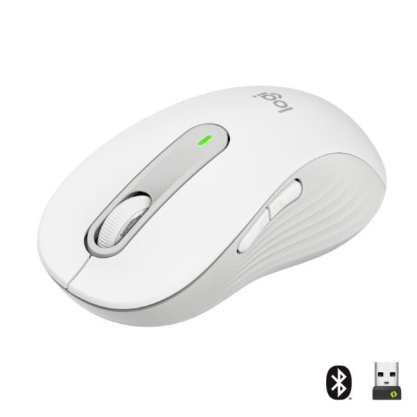 Logitech Signature M650 | Draadloze Muis | Rechtshandig | RF + Bluetooth | 2000 DPI | Wit