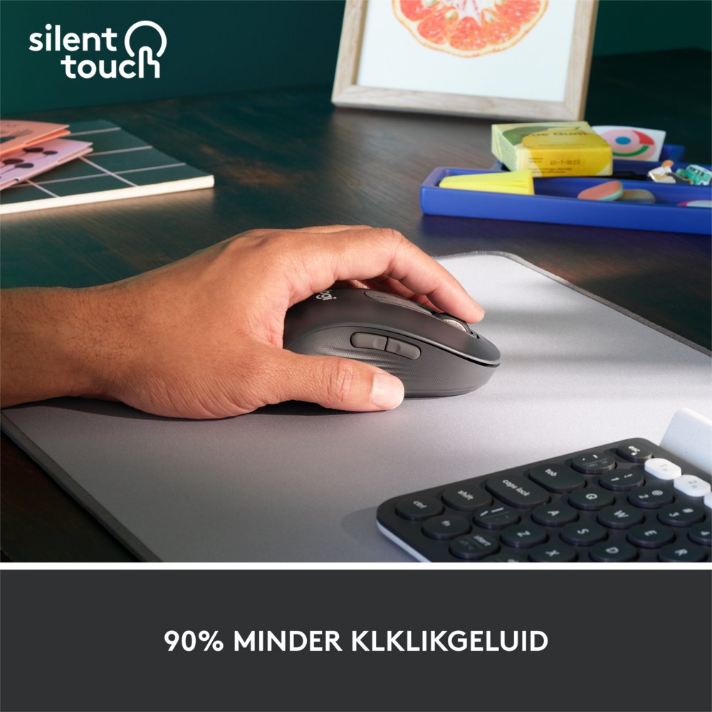 Logitech Signature M650 | Draadloze Muis | Linkshandig | RF + Bluetooth | 2000 DPI | Grafiet - Image 9