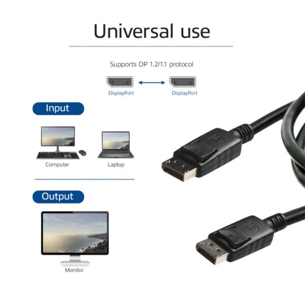 ACT AK3980 | DisplayPort Kabel | 2,0m | Zwart | Power Pin 20 Niet Aangesloten