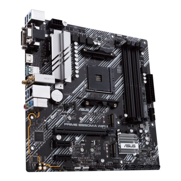 ASUS PRIME B550M-A WIFI II | Socket AM4 | AMD B550 | 4xDDR4 | Micro-Atx | Moederbord