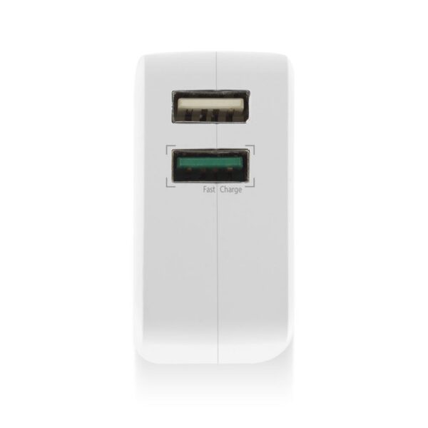 ACT AC2125 | Fast Charge Dual USB-A Oplader 30W | Wit