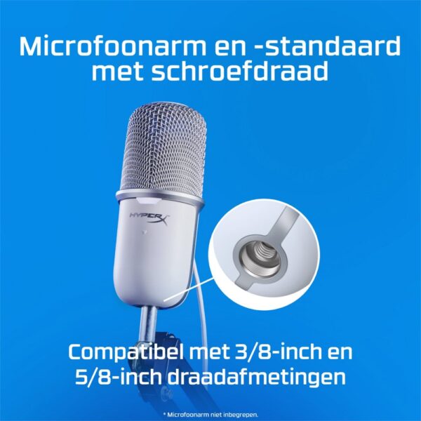 HyperX SoloCast | USB-microfoon | Voor pc en console | Wit