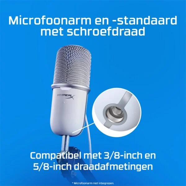 HyperX SoloCast | USB-microfoon | Voor pc en console | Wit
