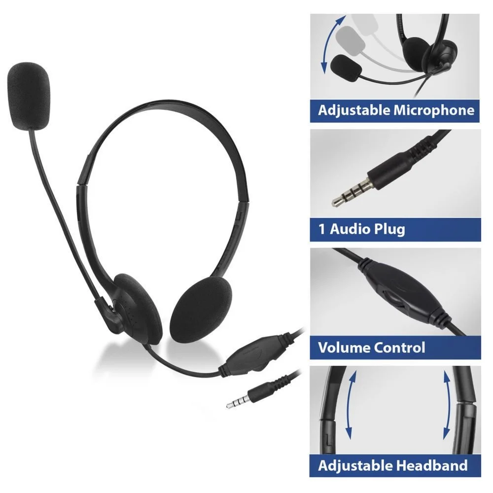 ACT AC9330 | On-Ear Headset met Microfoon | Zwart - Image 3